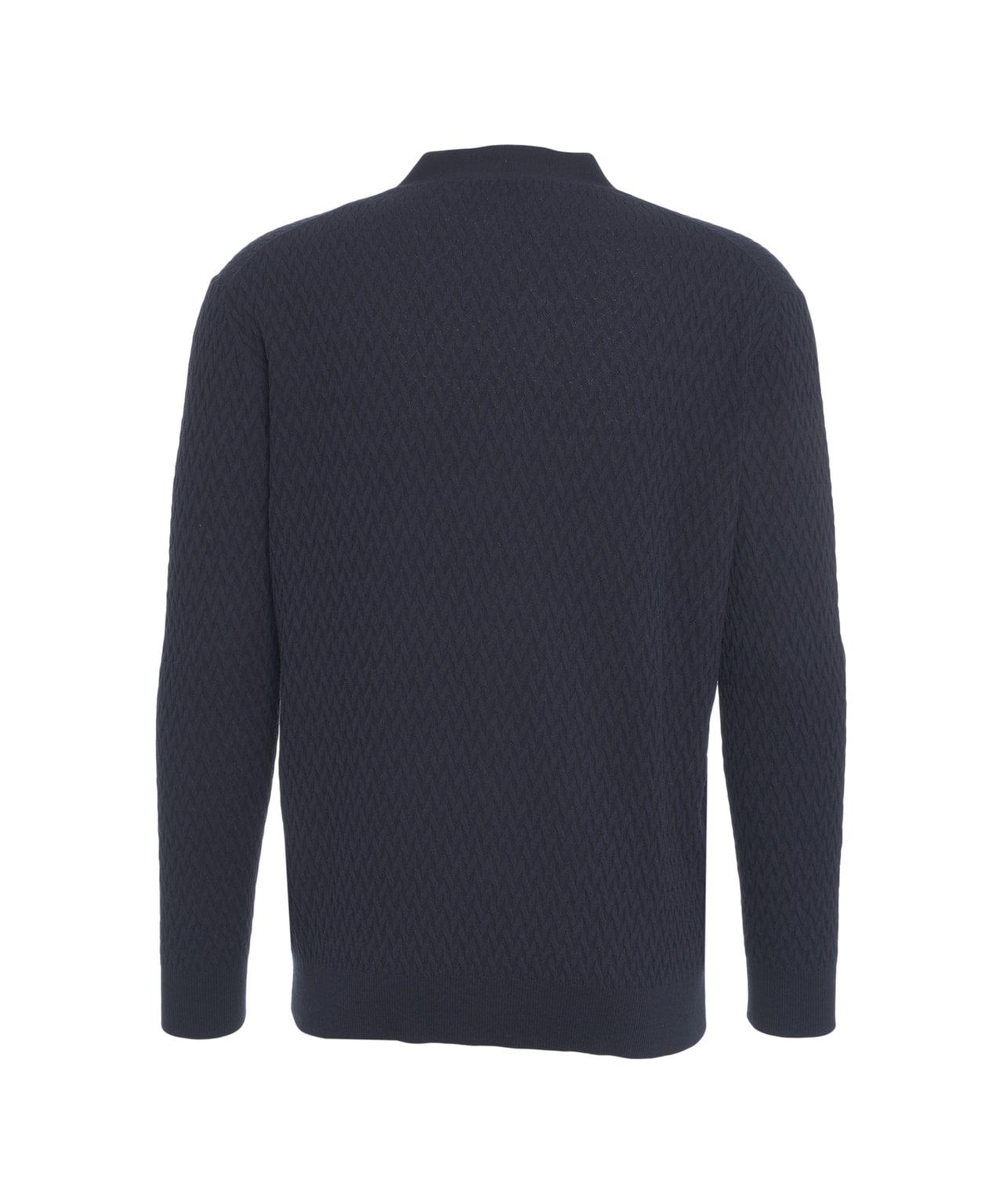 Cardigan with honeycomb structure Product Image