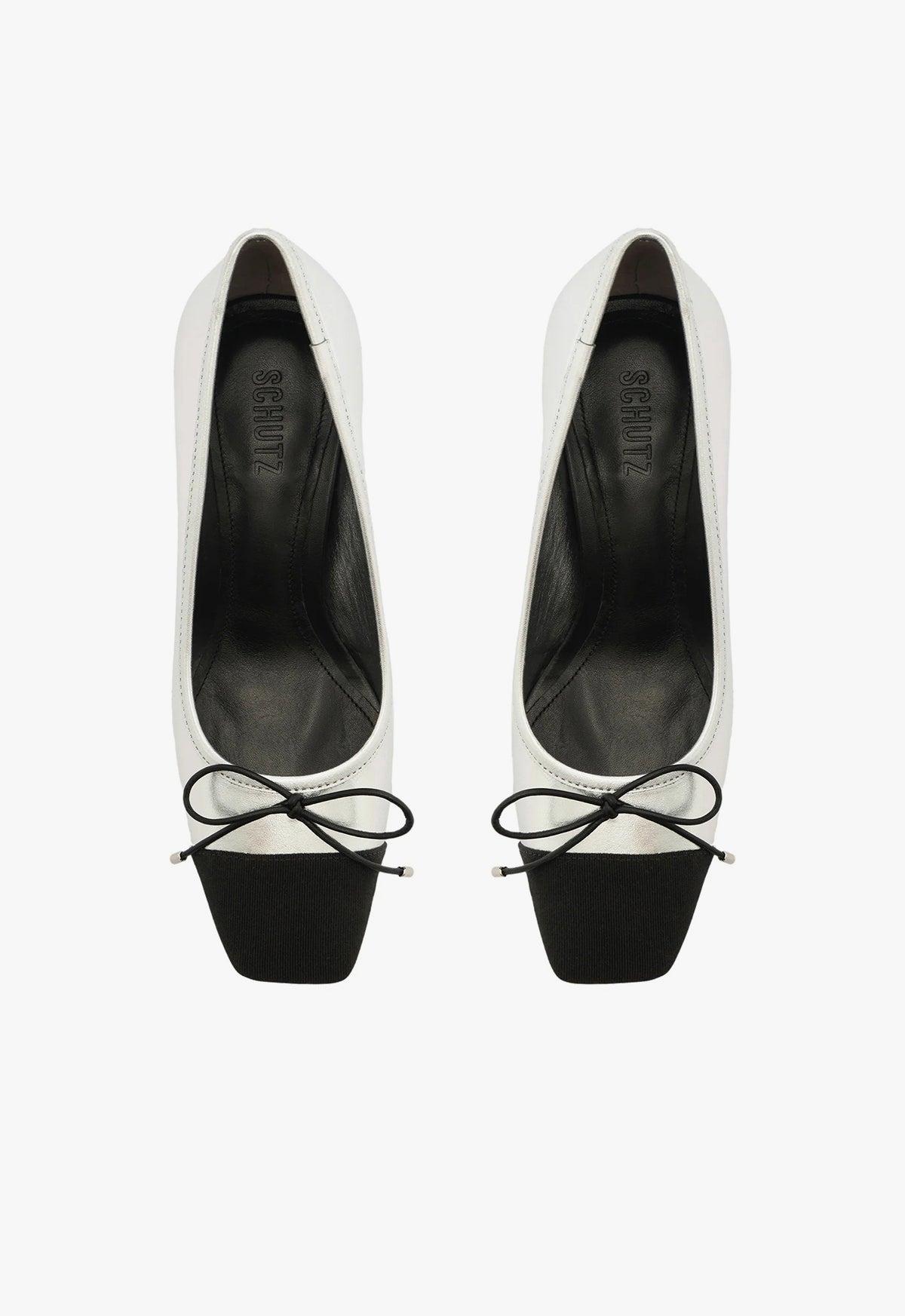 Arissa Block Metallic Leather Pump Female Product Image