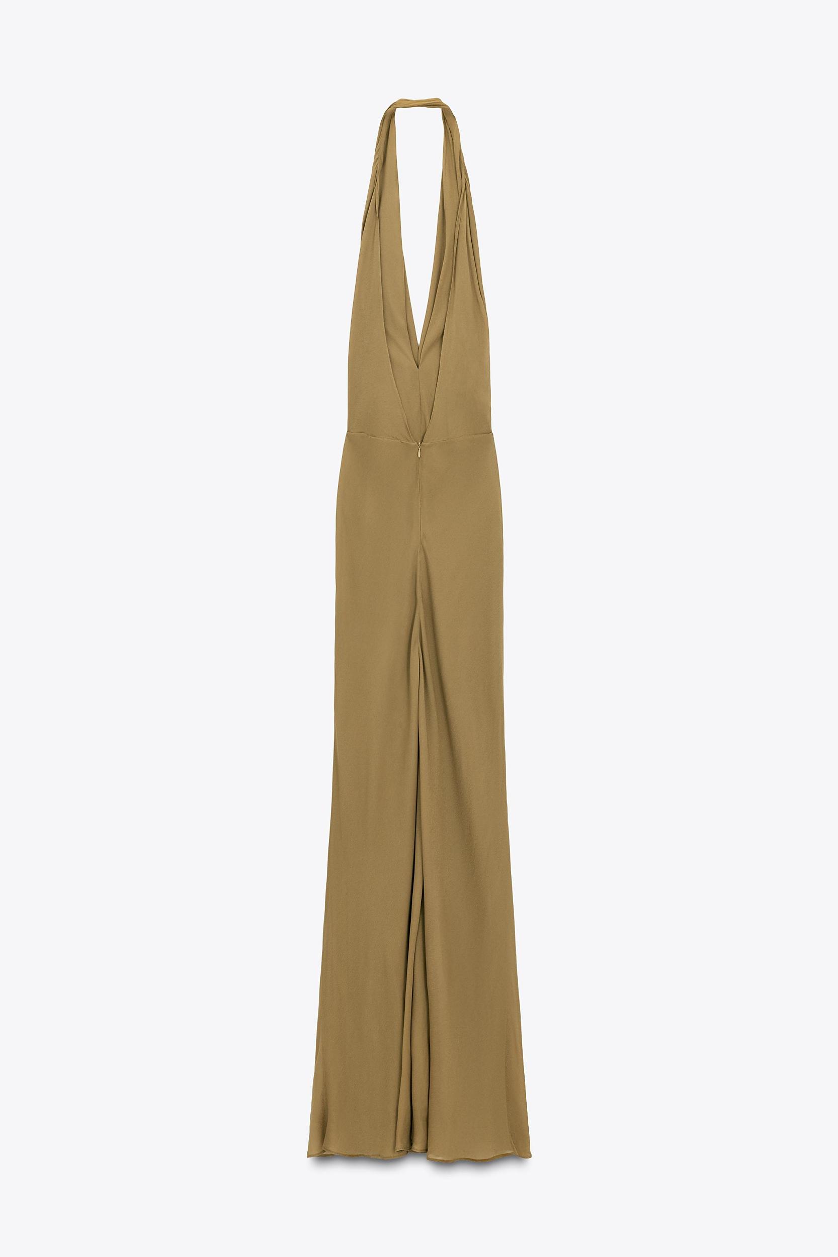 LIMITED EDITION DRAPED HALTER LONG DRESS Product Image