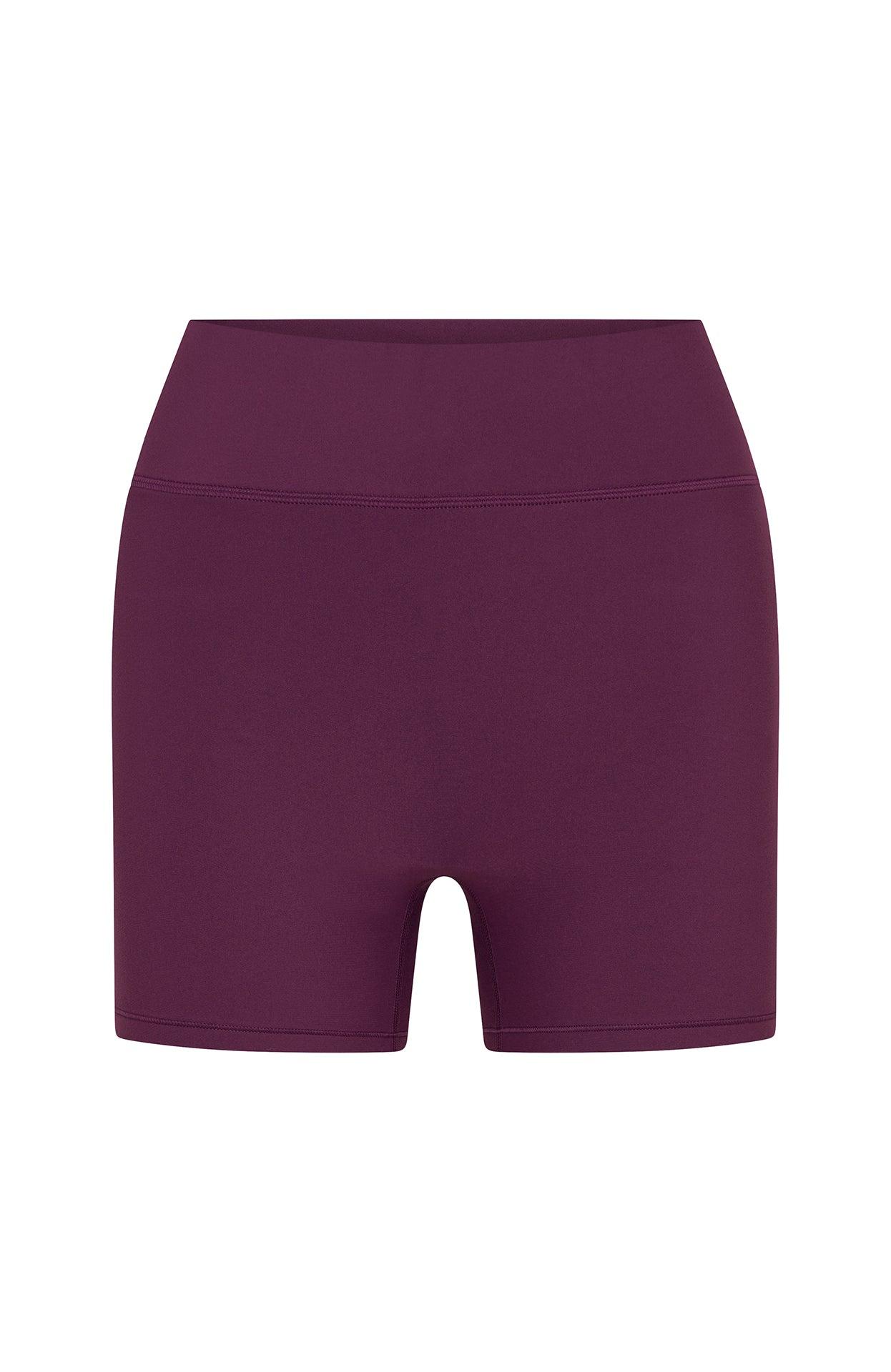Keep Up High Waisted Shorts 4" Plum Product Image