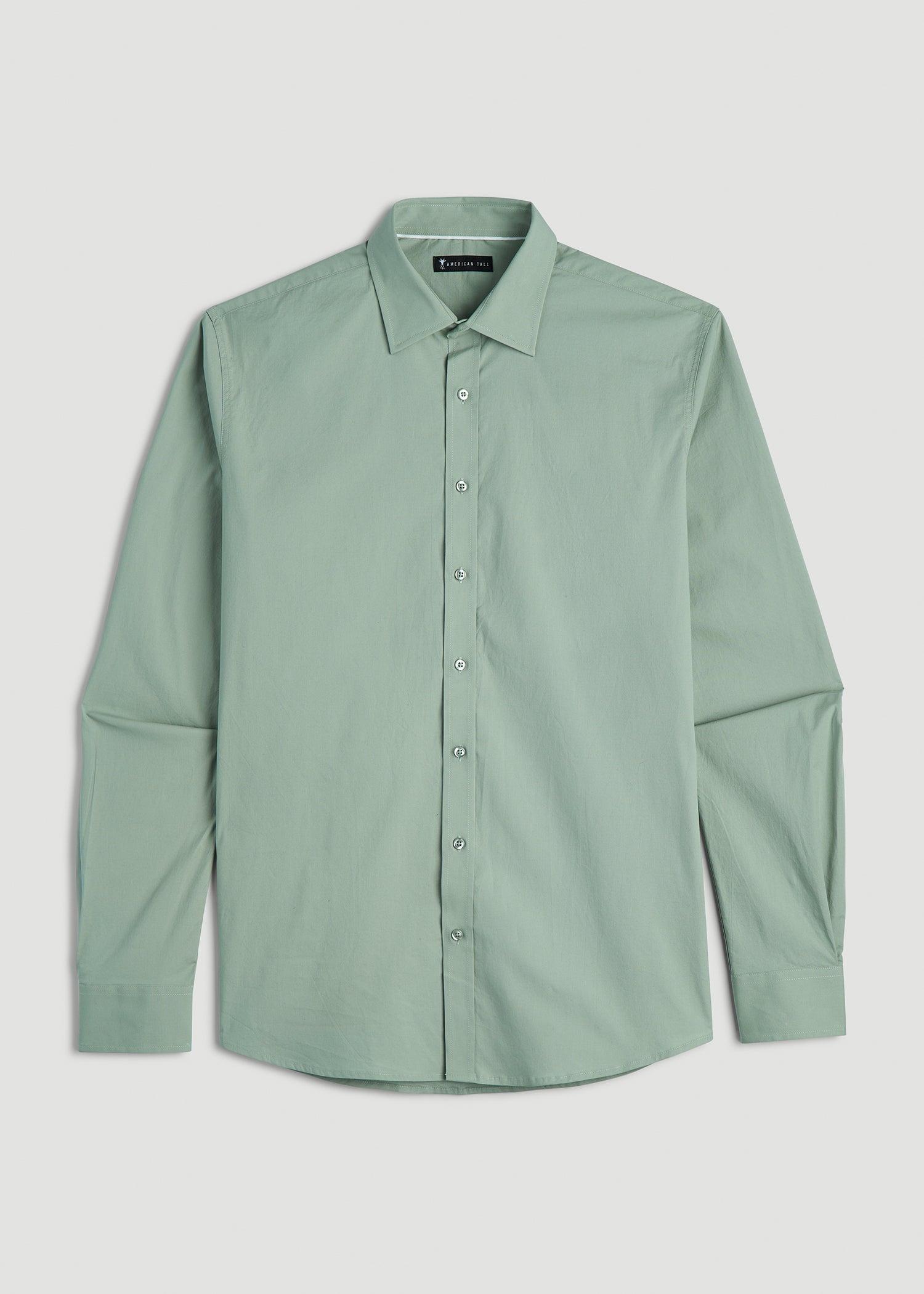 Oskar Button-Up Dress Shirt for Tall Men in Seagrass Male Product Image