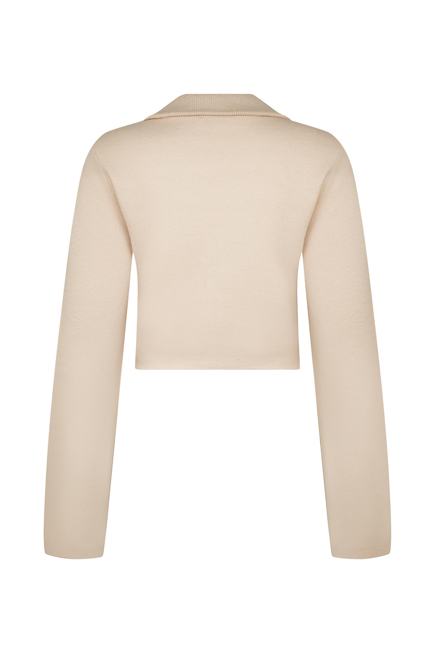Annabelle Knit Curved Hem Cardigan - Cream Product Image