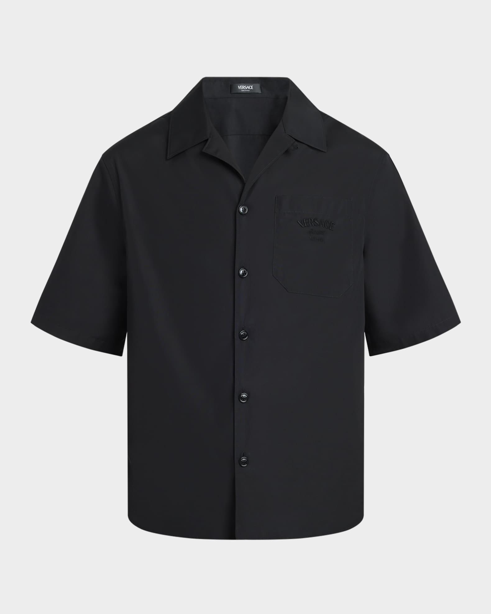 Men's Medusa Chains Poplin Camp Shirt Product Image
