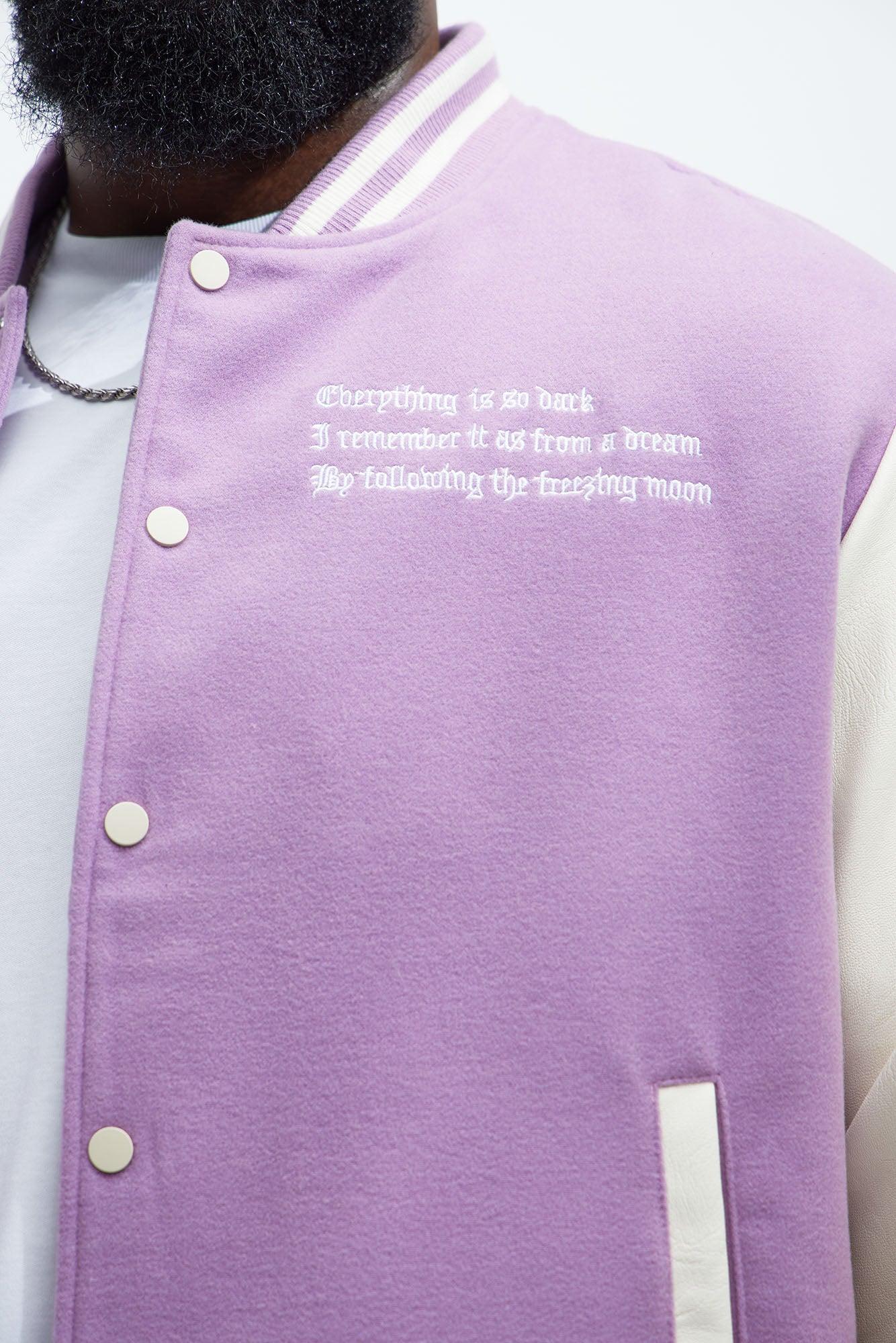 Dark Harvest Varsity Jacket - Lavender Product Image