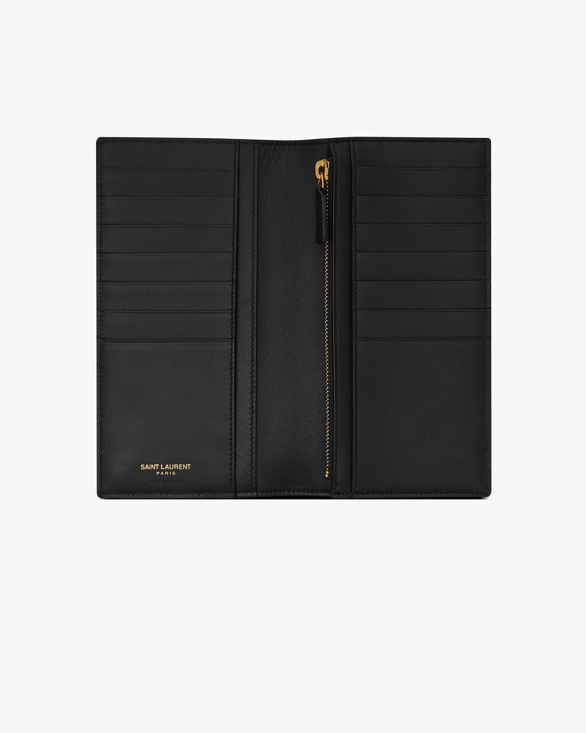 TINY CASSANDRE continental wallet in CROCODILE-EMBOSSED matte leather Product Image