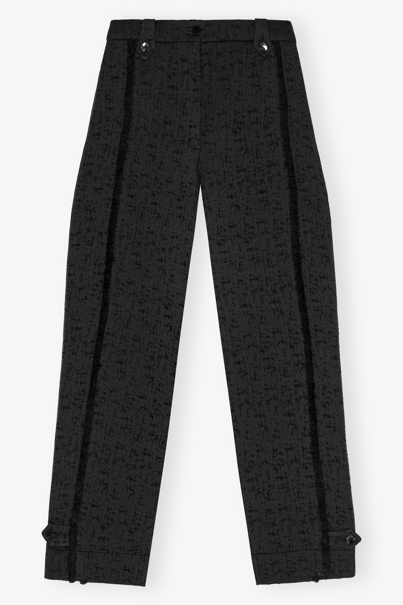 Black Tweed Suiting Pants Product Image