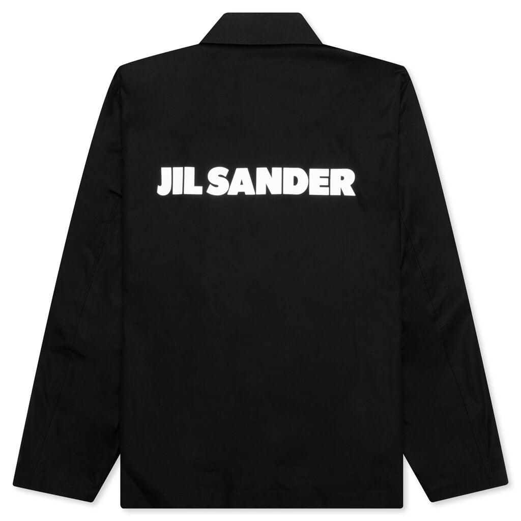 Logo Print Shirt Jacket - Black Male Product Image