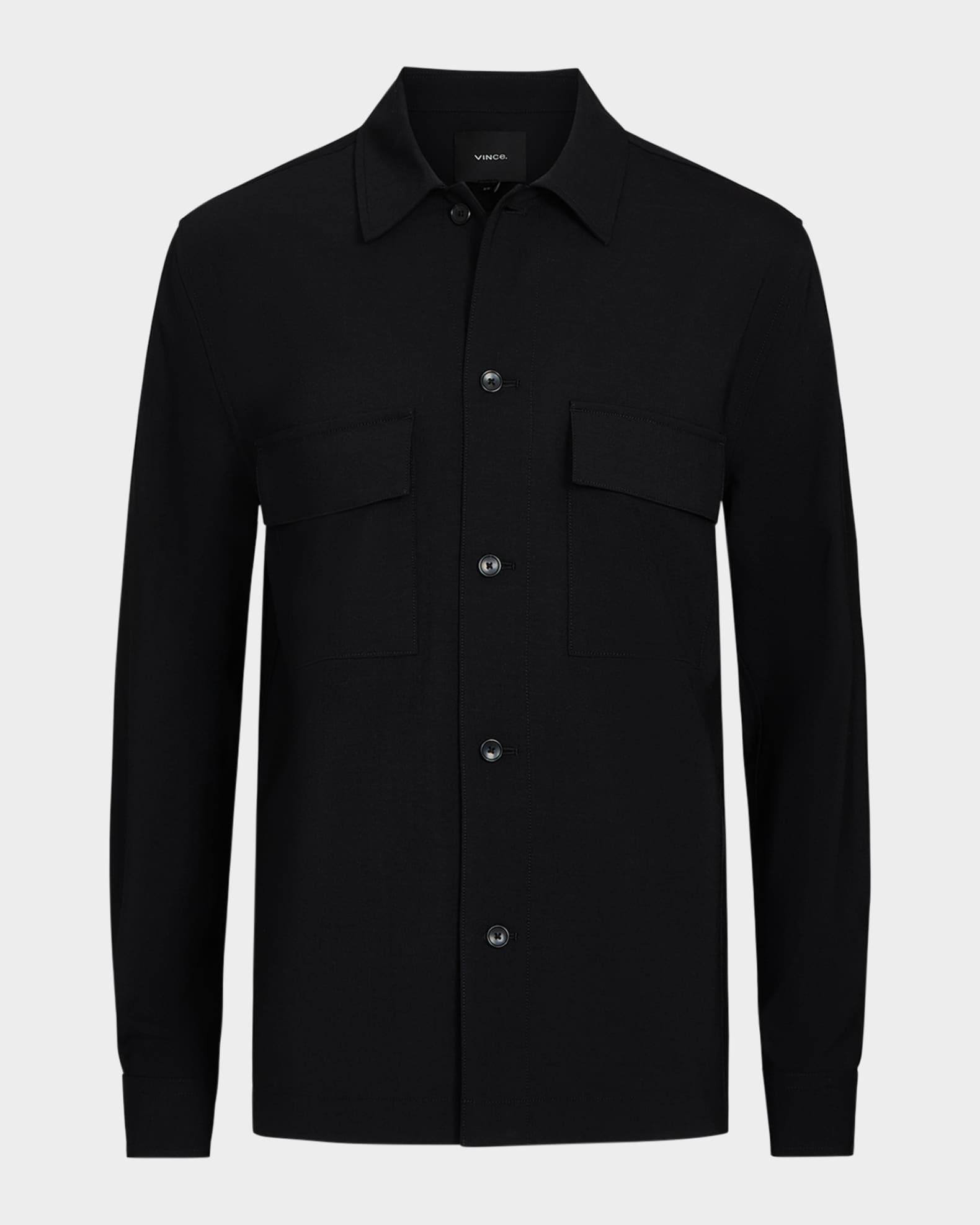 Men's Wool-Blend Two-Pocket Shirt Jacket Product Image