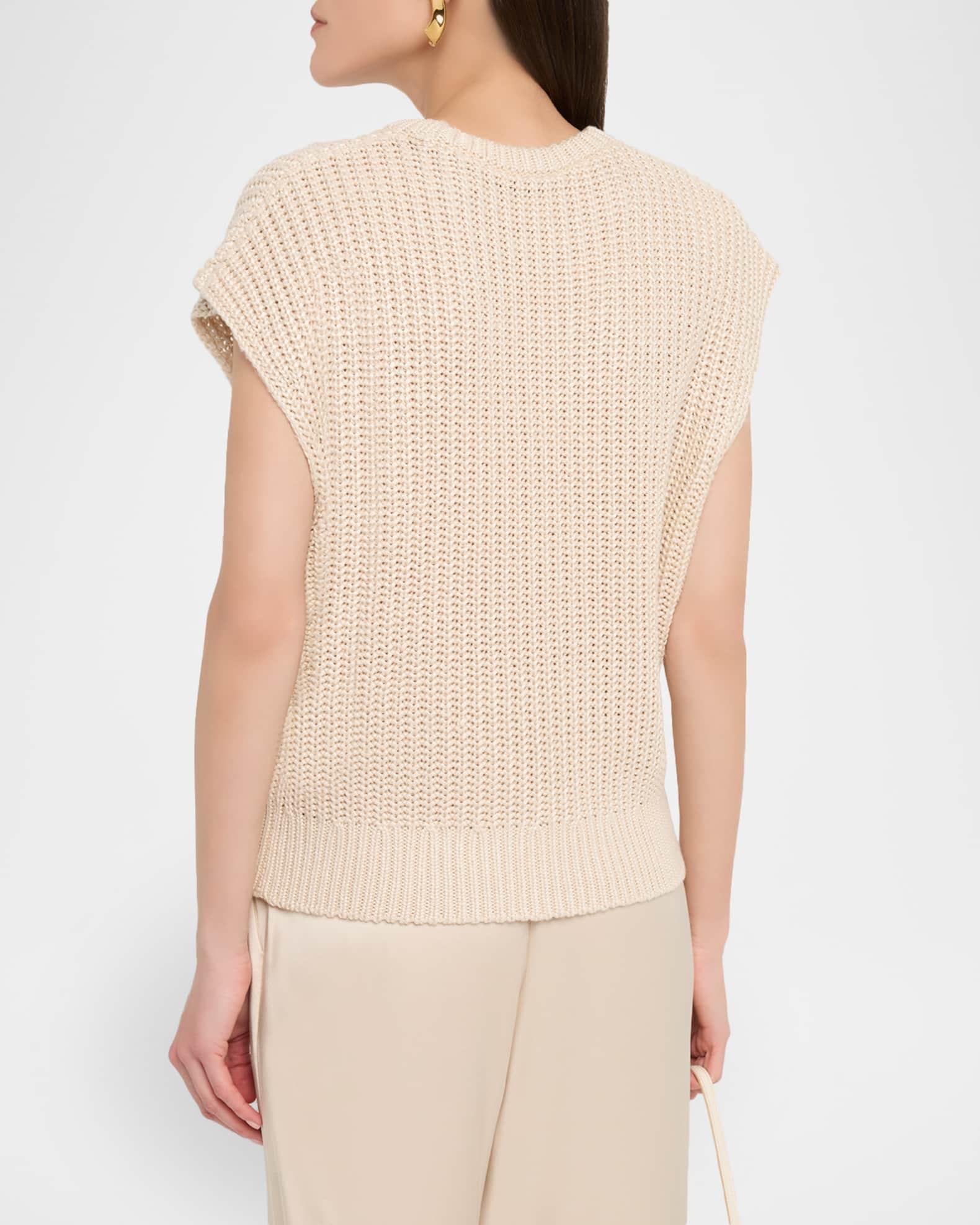 Silk Knit Sleeveless Sweater Product Image