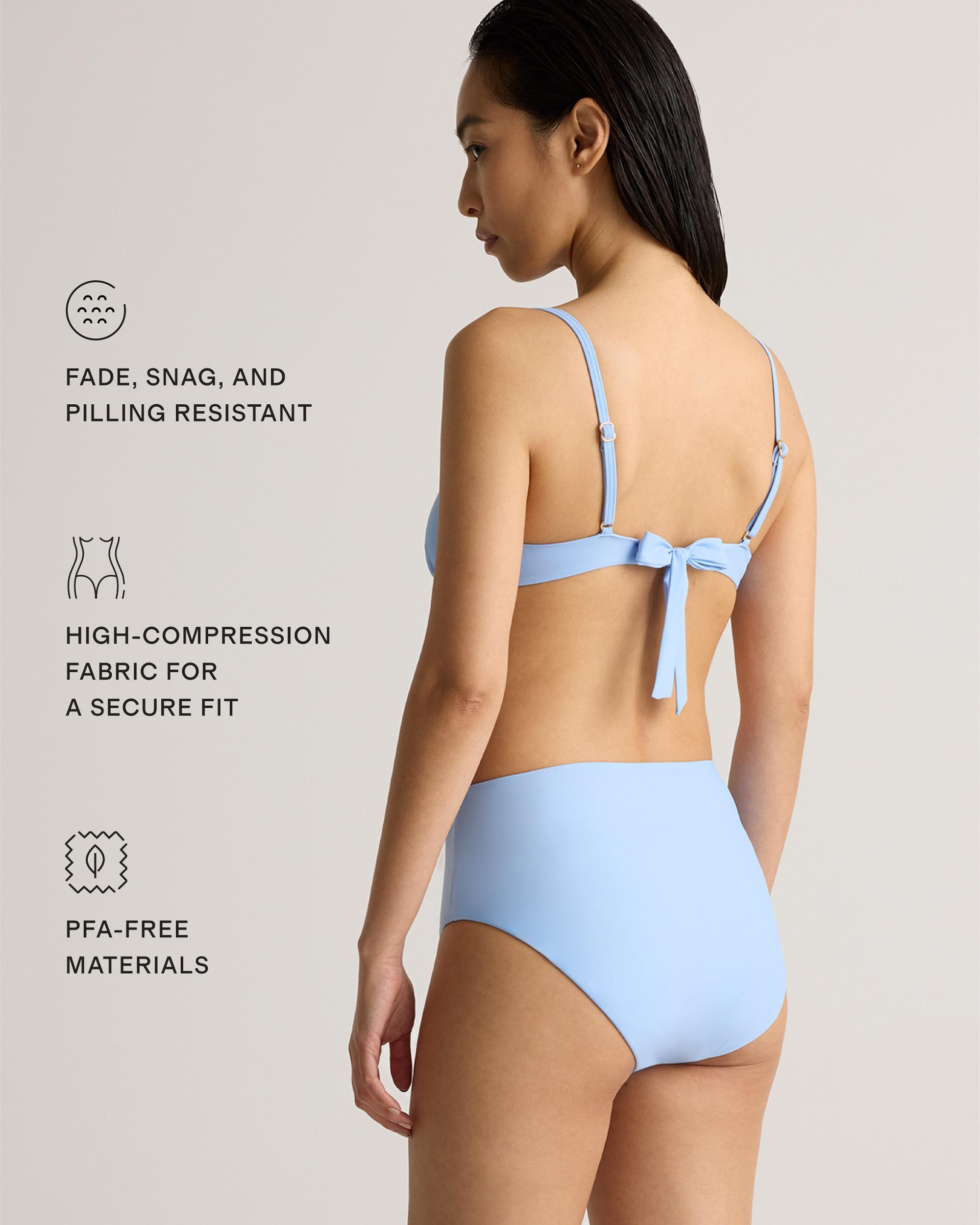 Quince | Women's Italian Demi Bikini Top 78% Recycled Polyamide, 22% Spandex Product Image