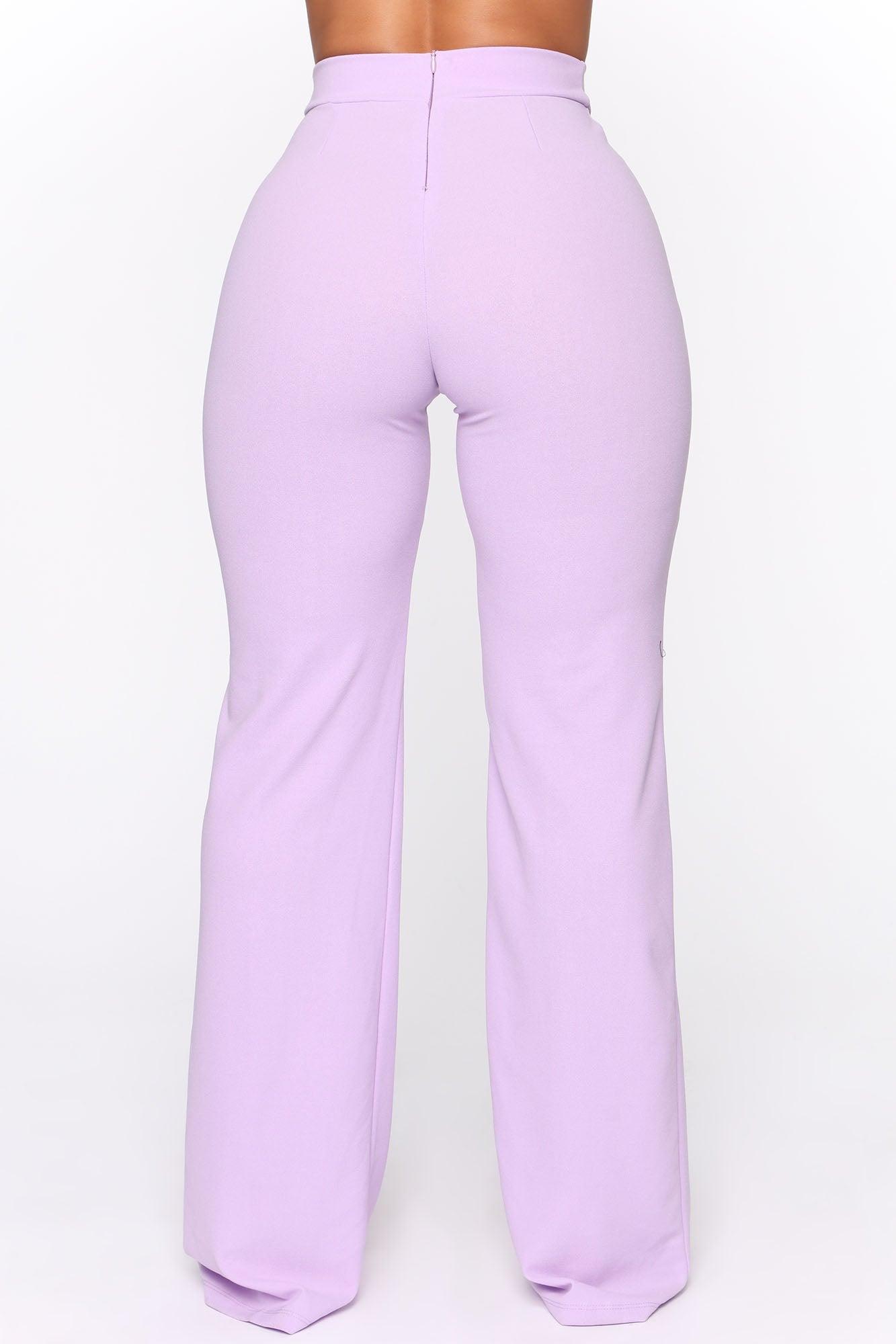 Victoria High Waisted Dress Pants - Lavender Product Image