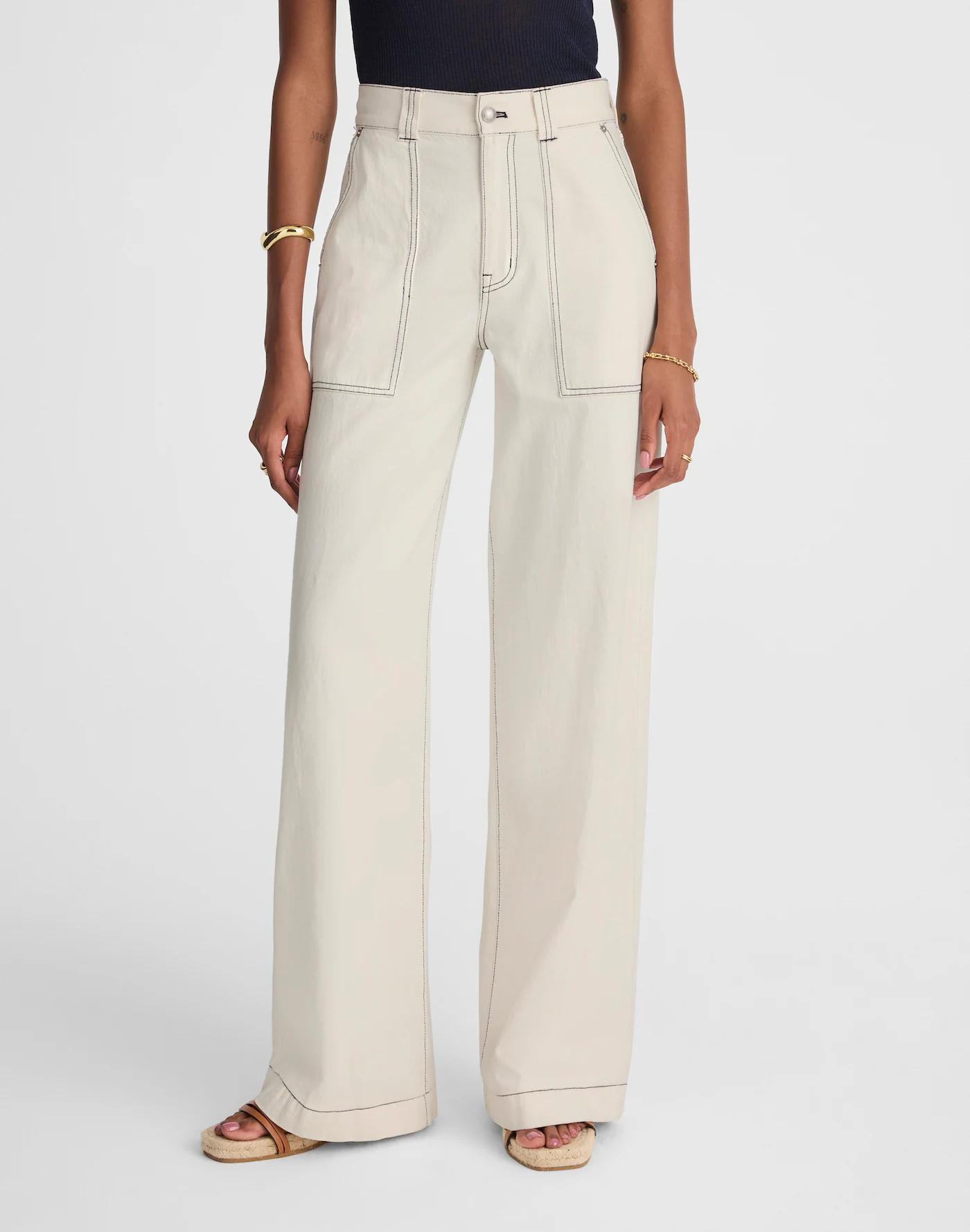 Superwide-Leg Utility Jeans in Vintage Canvas Product Image