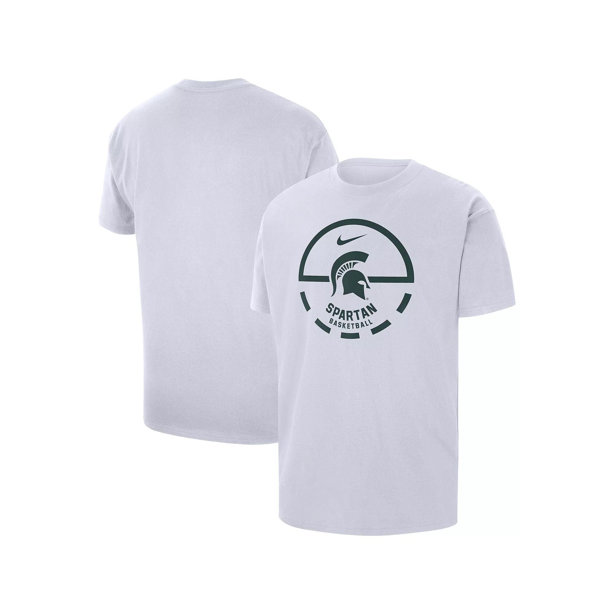 Men's Nike White Michigan State Spartans Free Throw Basketball T-Shirt, Size: 2XL Product Image