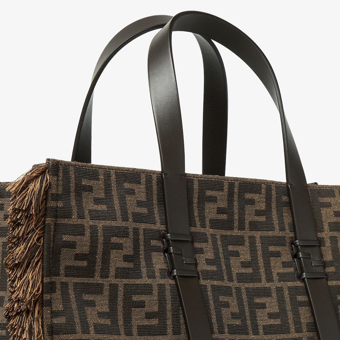 Summer ToteBrown FF jacquard fabric bag Product Image