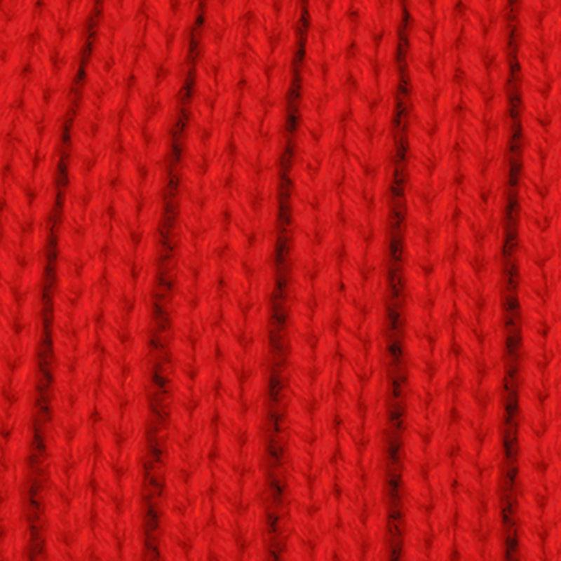 Trendy Faux Fur Pom Pom Detail Ribbed Knit Beanie Female Product Image