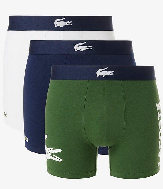 Lacoste Big Croc 5#double; Inseam Boxer Briefs 3-Pack Product Image