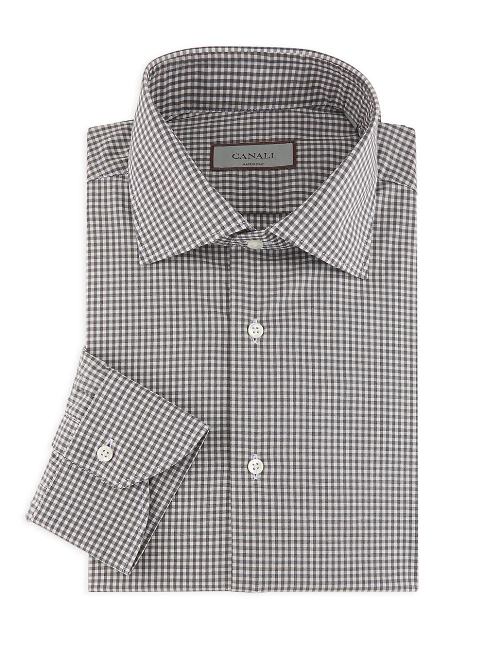 Mens Microcheck Dress Cotton Shirt Product Image