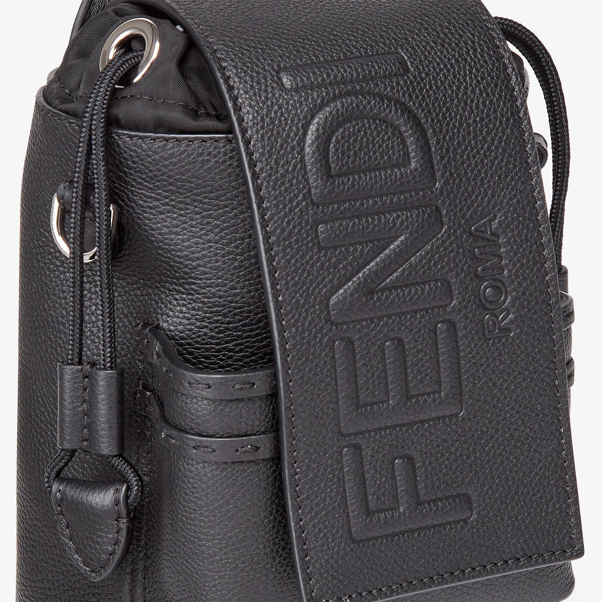 Fendi Roma Leather Fendi Strike MiniOne-shoulder backpack in black leather Product Image