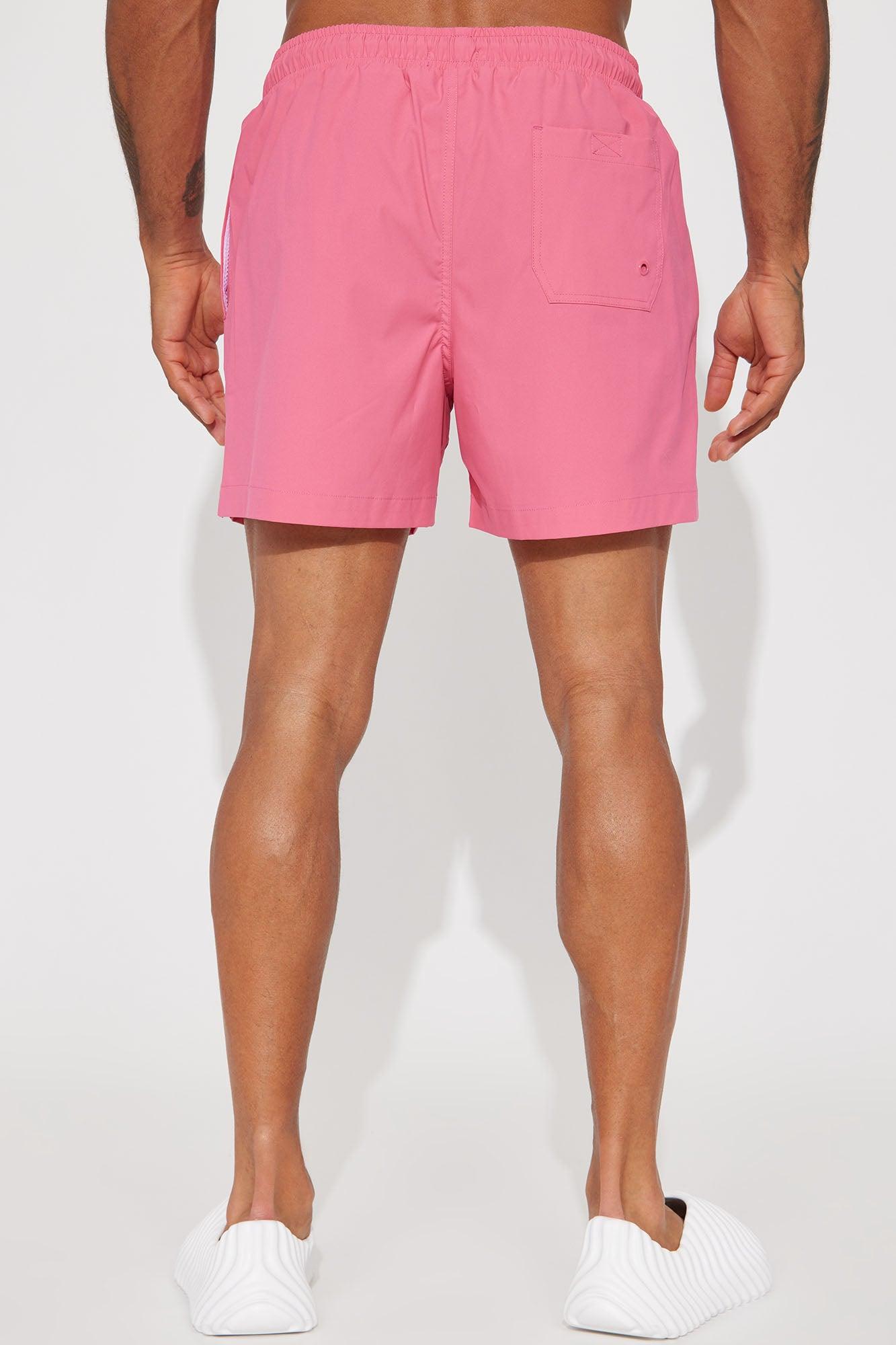 Born 2 Fly Print Change Swim Mid Trunk - Pink Product Image