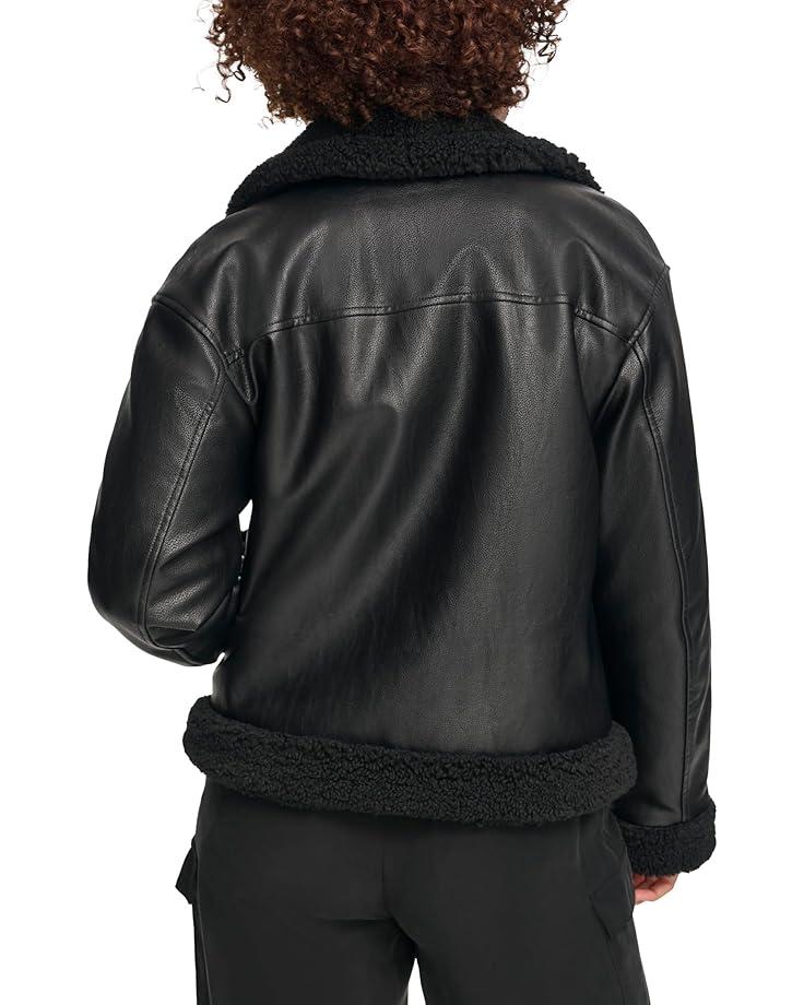 Faux Leather Puffer Vest Product Image