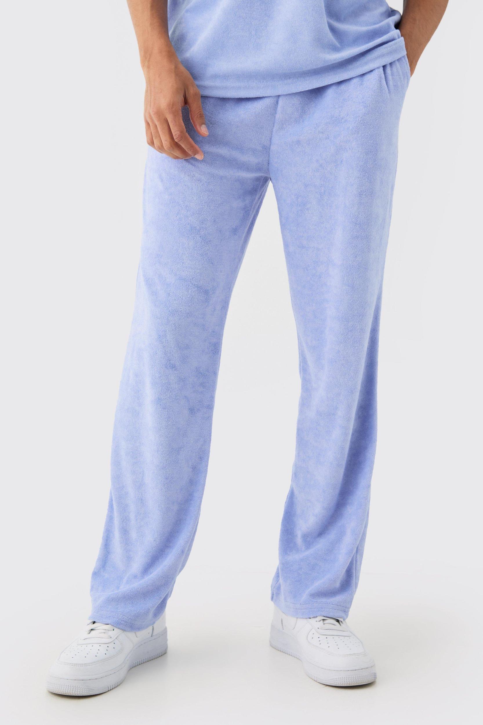 Relaxed Fit Towelling Sweatpants | boohooMAN USA Product Image