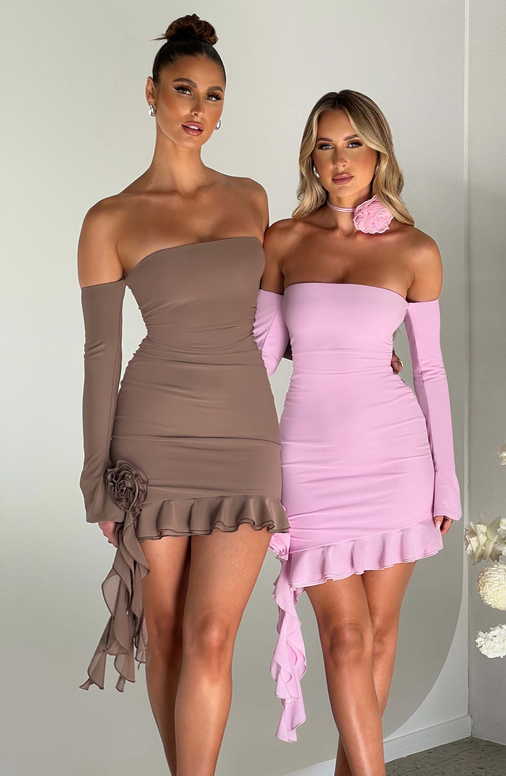 Alix Mini Dress - Chocolate Product Image