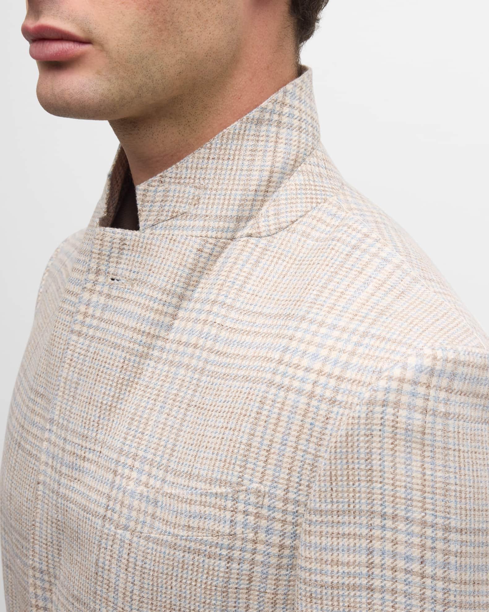 Men's Plaid Linen-Wool Sport Coat Product Image