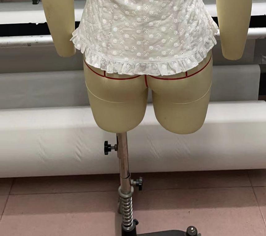 Frill Trim Eyelet Lace Blouse Product Image