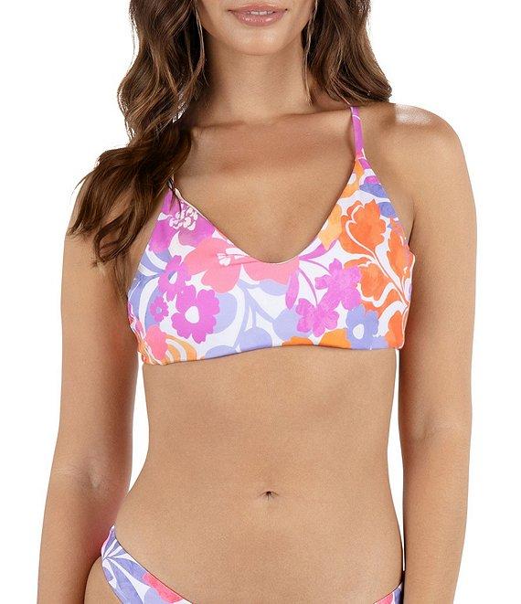 Hurley Island Floral Low Waist Moderate Coverage Hipster Swim Bottom Product Image
