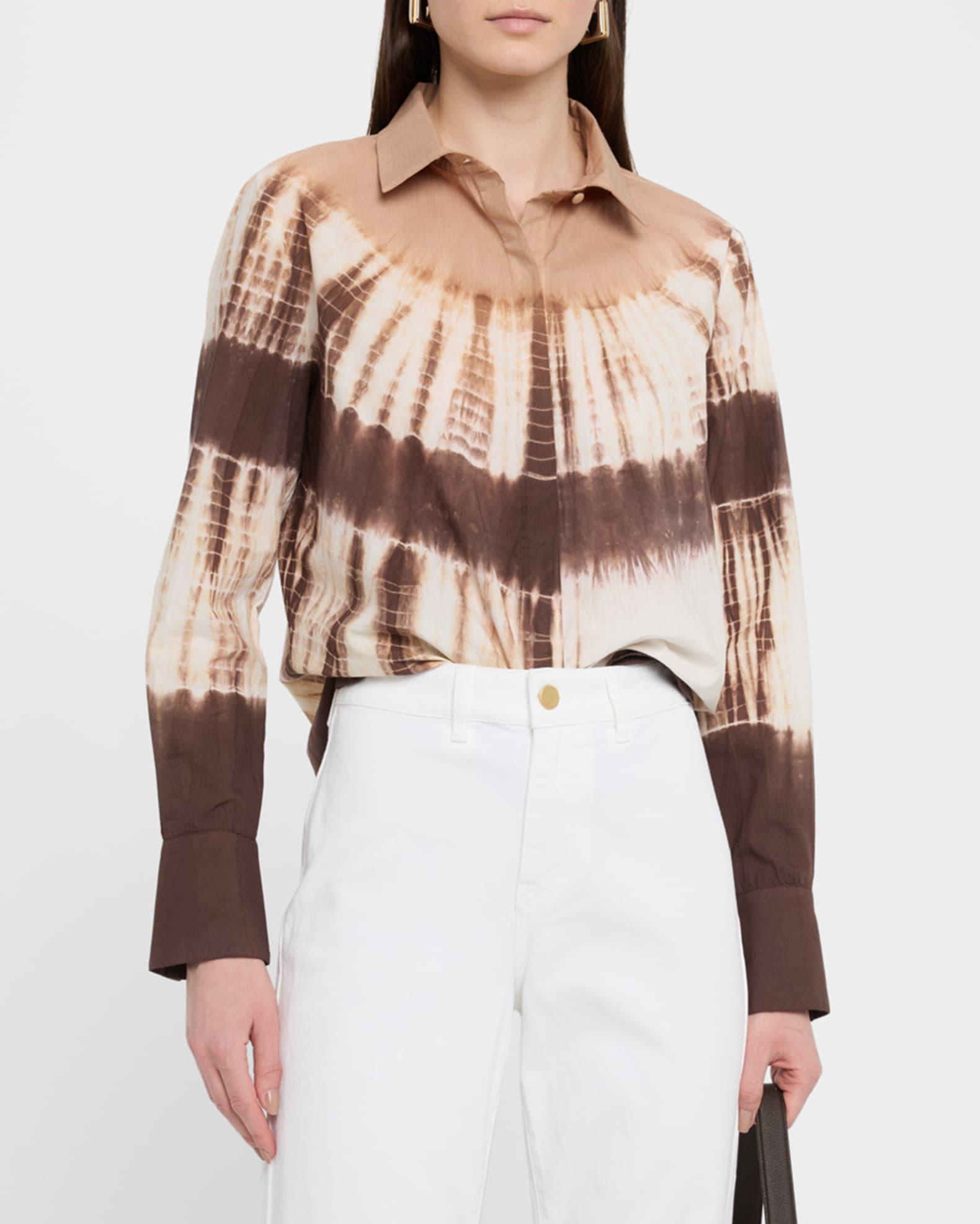 Cadia Tie-Dye Cotton Blouse Product Image