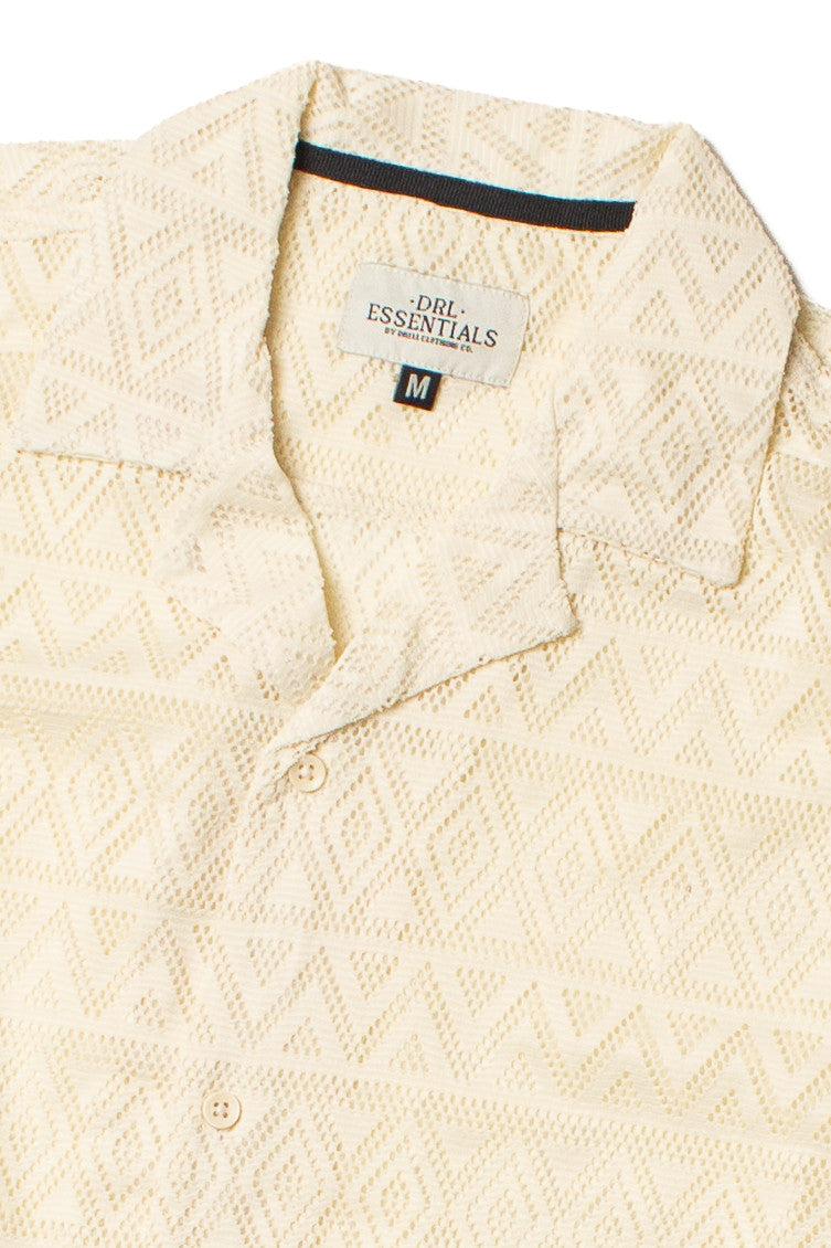 Polyester Triangle Pattern Lace Long Sleeve Shirt Product Image