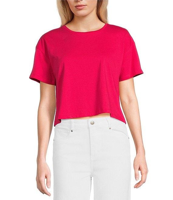 Copper Key Knit Solid Boxy T-Shirt Product Image