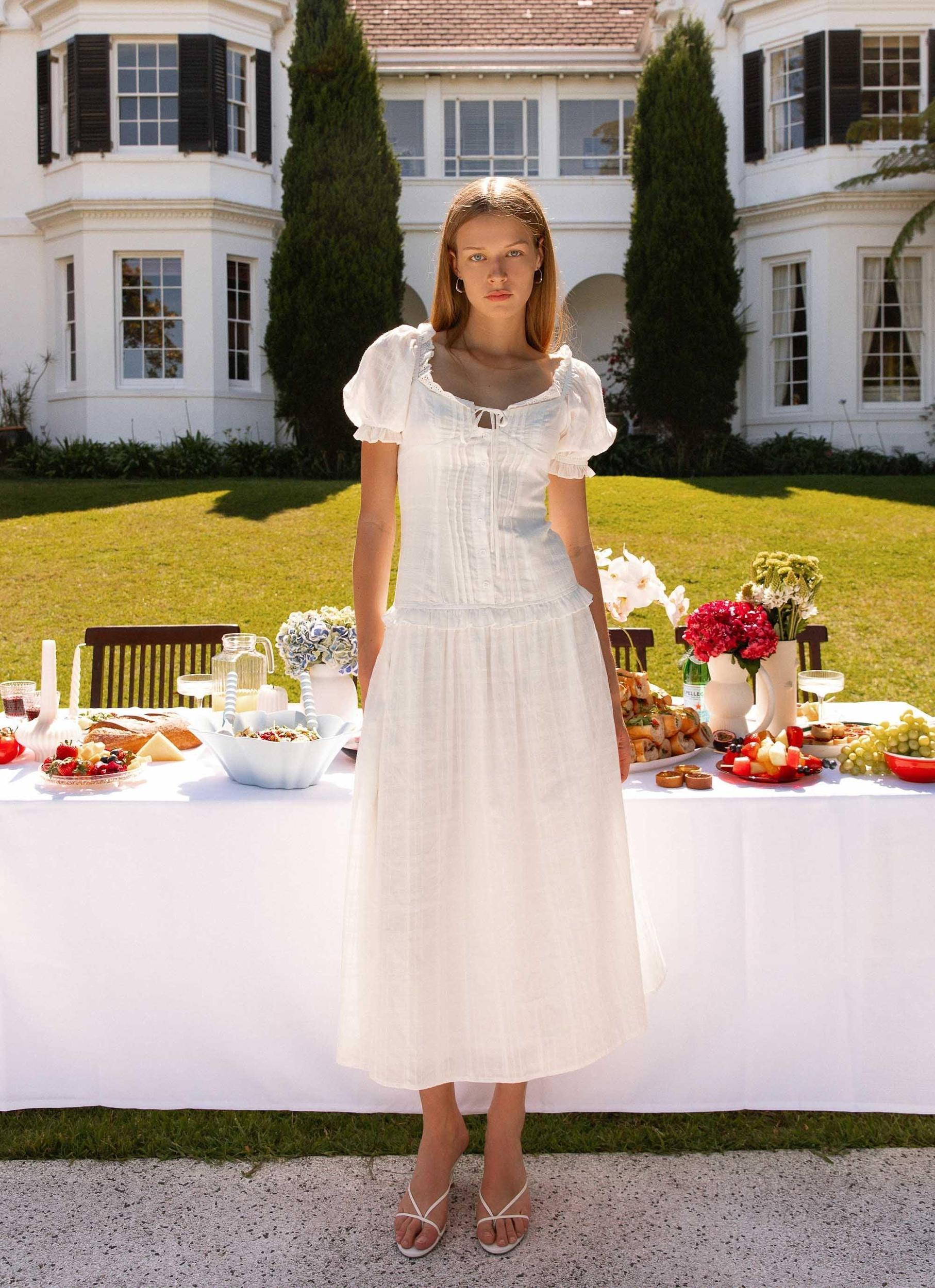 Hundred Percent Midi Dress - White Product Image