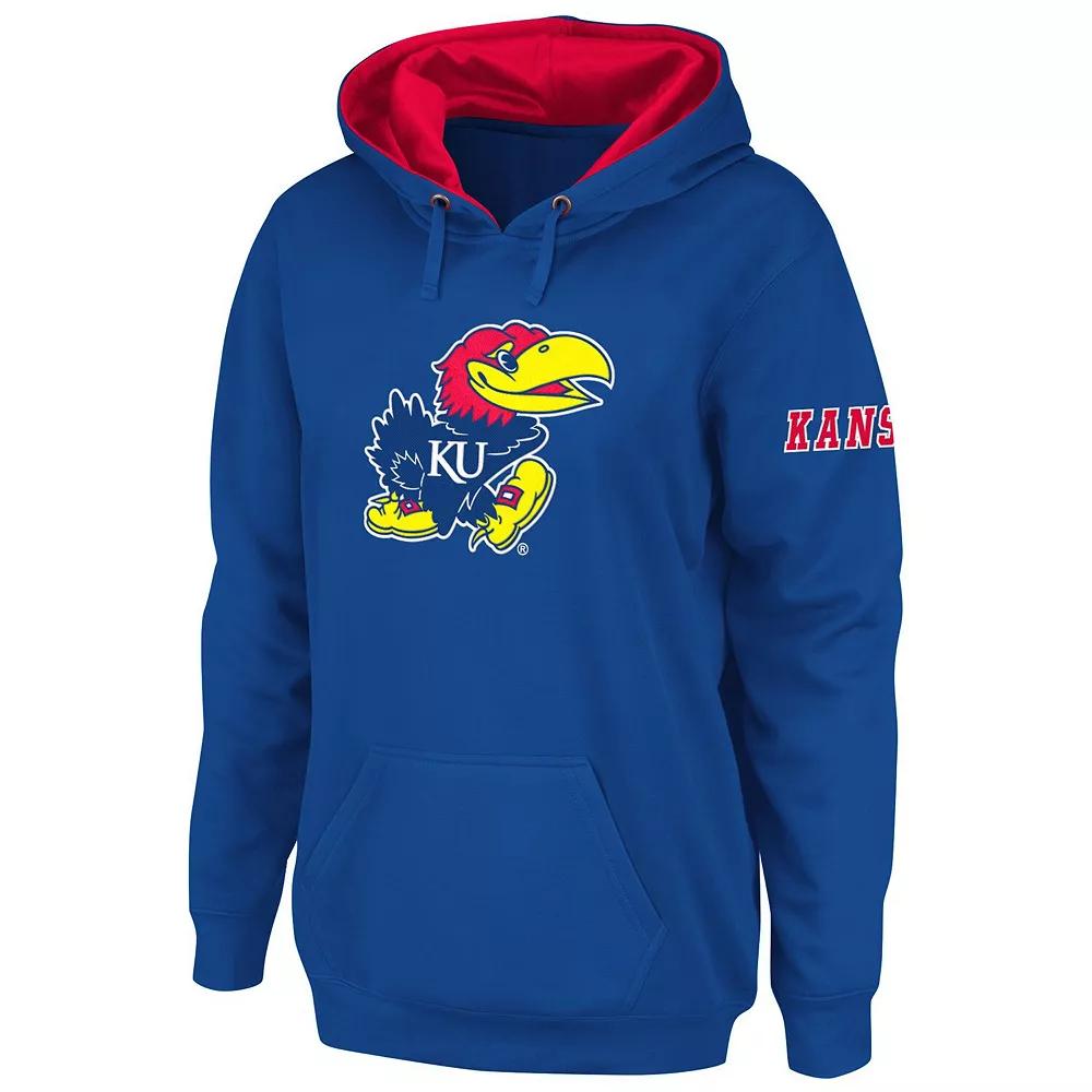 Women's Stadium Athletic Royal Kansas Jayhawks Big Logo Pullover Hoodie,  Product Image