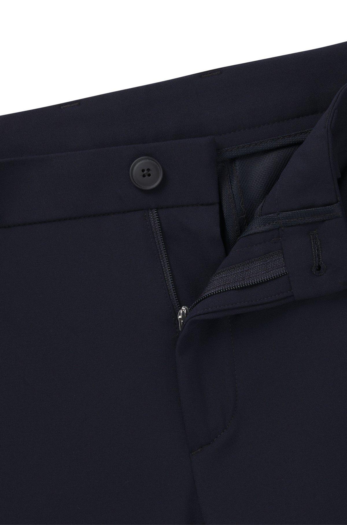 Slim-fit washable trousers in micro-patterned stretch fabric Product Image