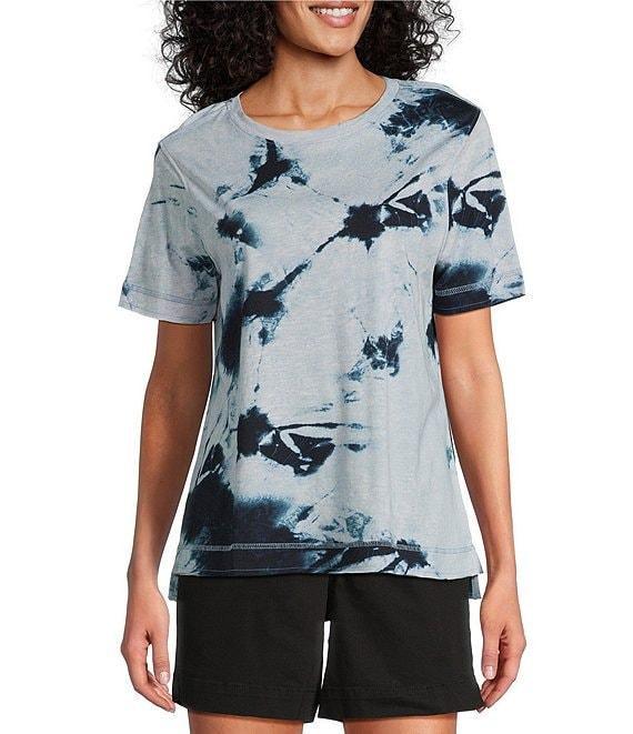Westbound Shibori Storm Short Sleeve Crew Neck Top Product Image