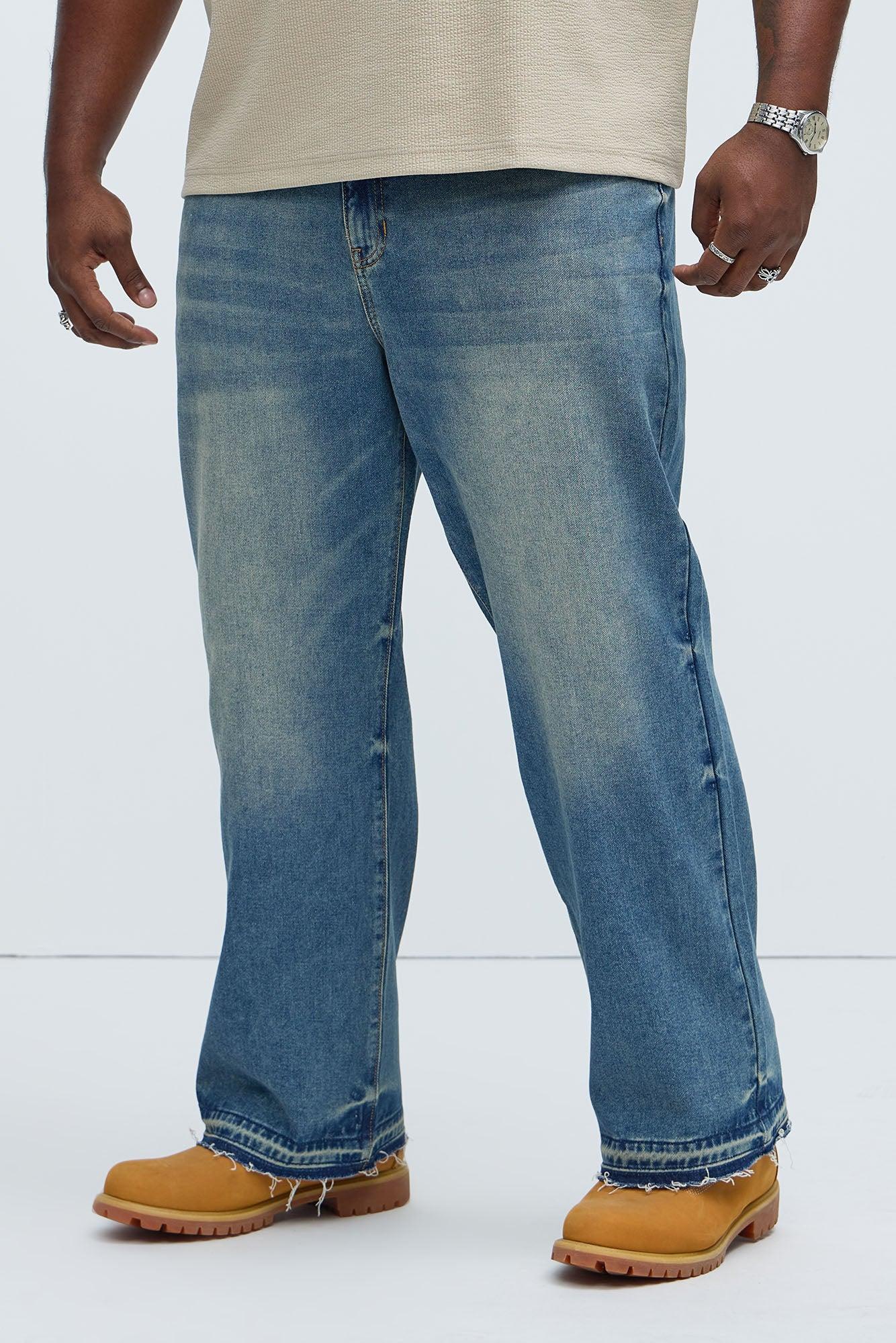 Corey Casual Blue Dean Straight Jeans - Medium Blue Wash Product Image