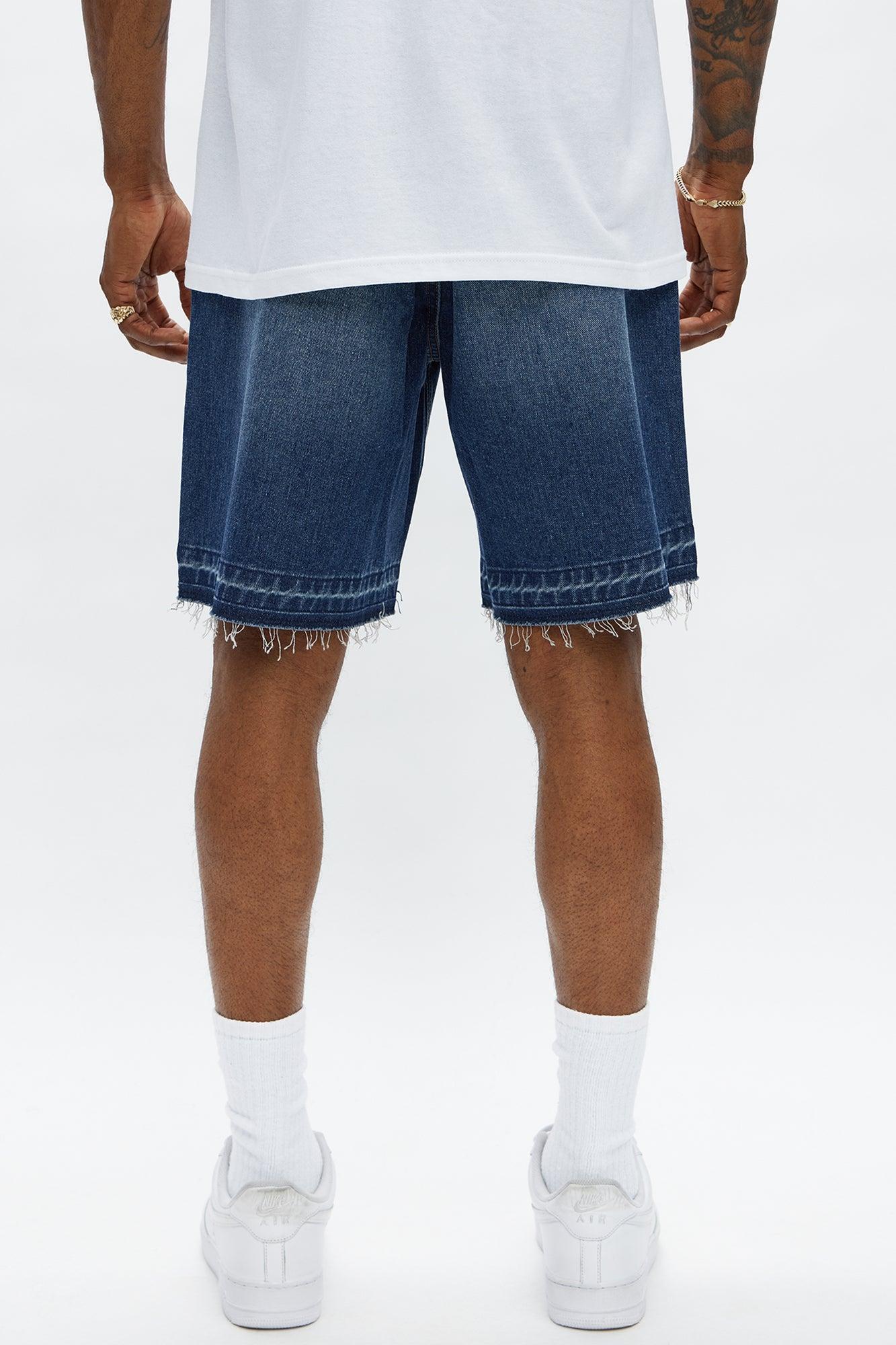 Relaxed Lemoyne Denim Shorts - Medium Blue Wash Product Image