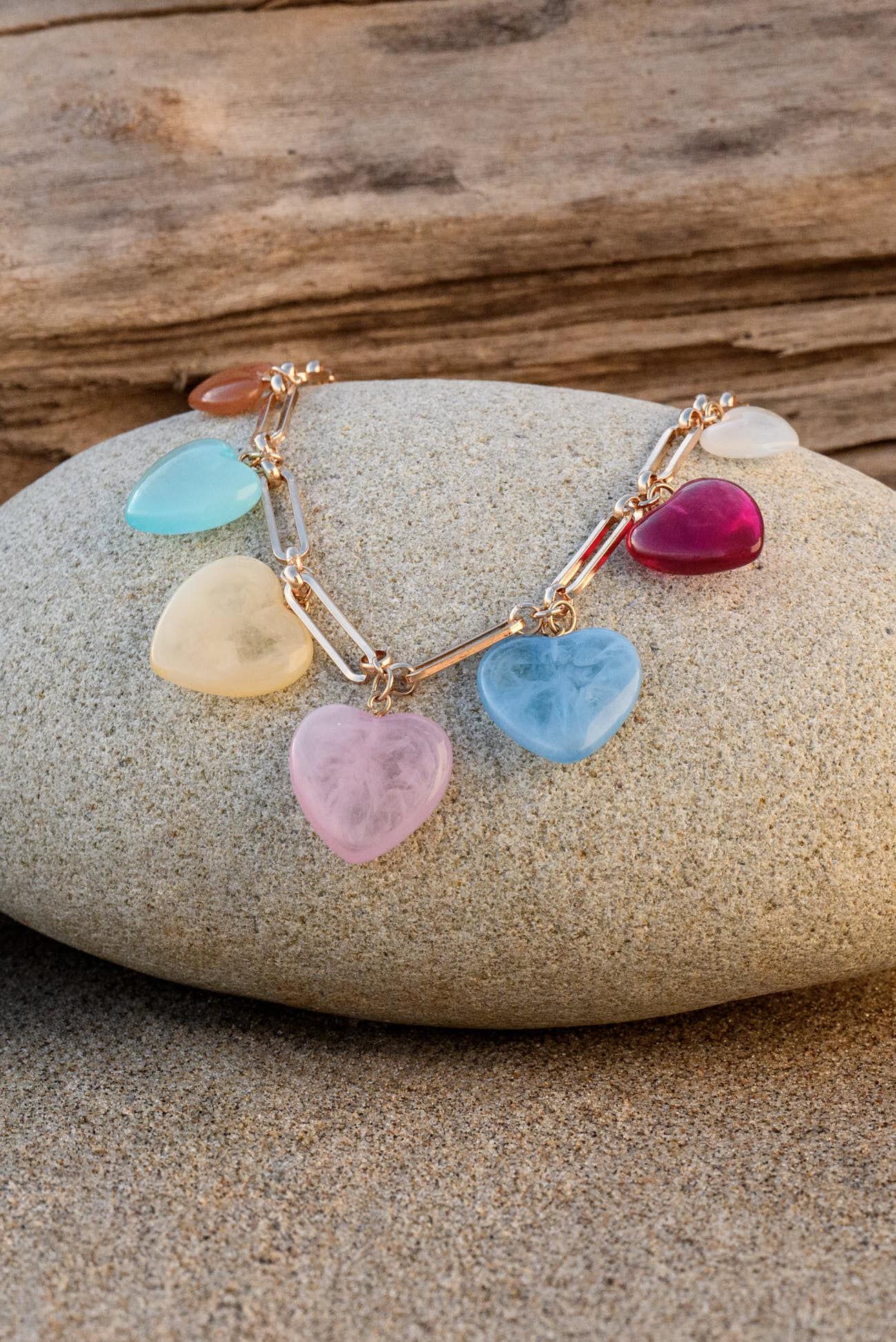 Stone Heart Necklace Product Image