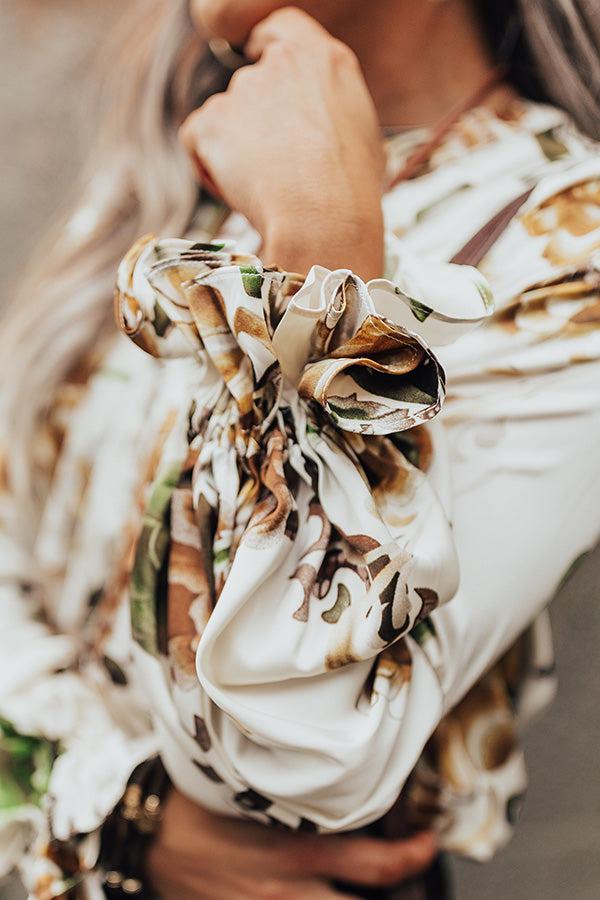 Simply Flourishing Shift Top In Ivory Product Image