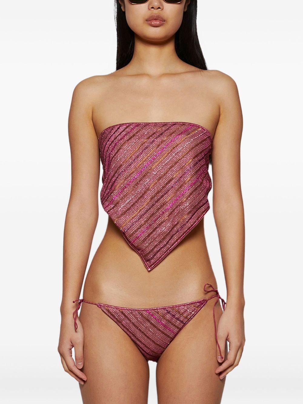strapless striped bikini Product Image