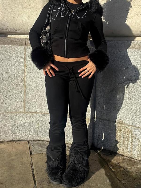 Fur-Trimmed Hoodie Two Piece Product Image