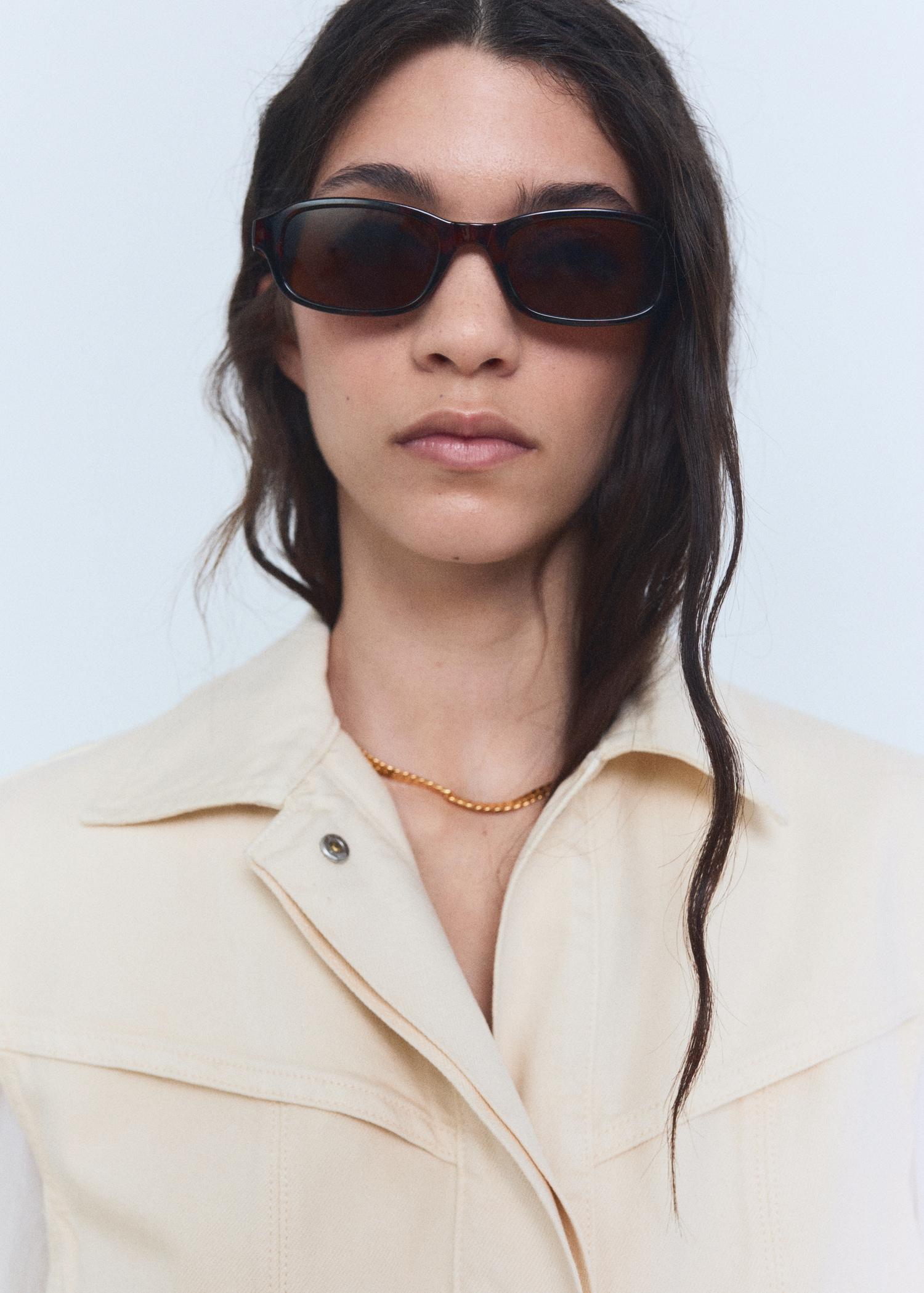 Denim-effect vest - Women | MANGO USA Product Image