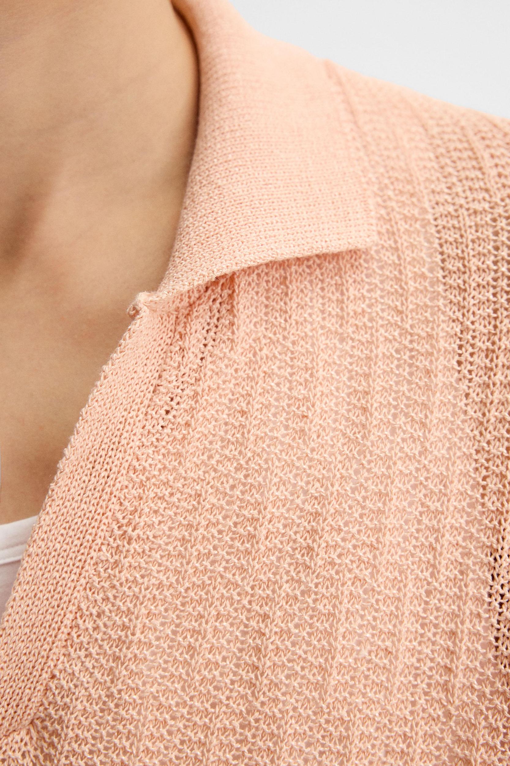 OPEN KNIT POLO SHIRT Product Image