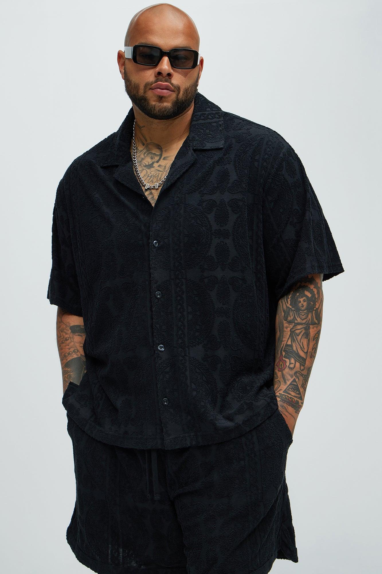 Link Textured Shirt - Black Product Image