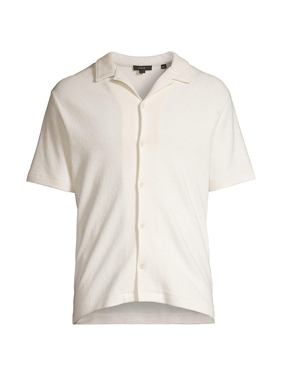 Mens Boucl Button-Front Camp Shirt Product Image