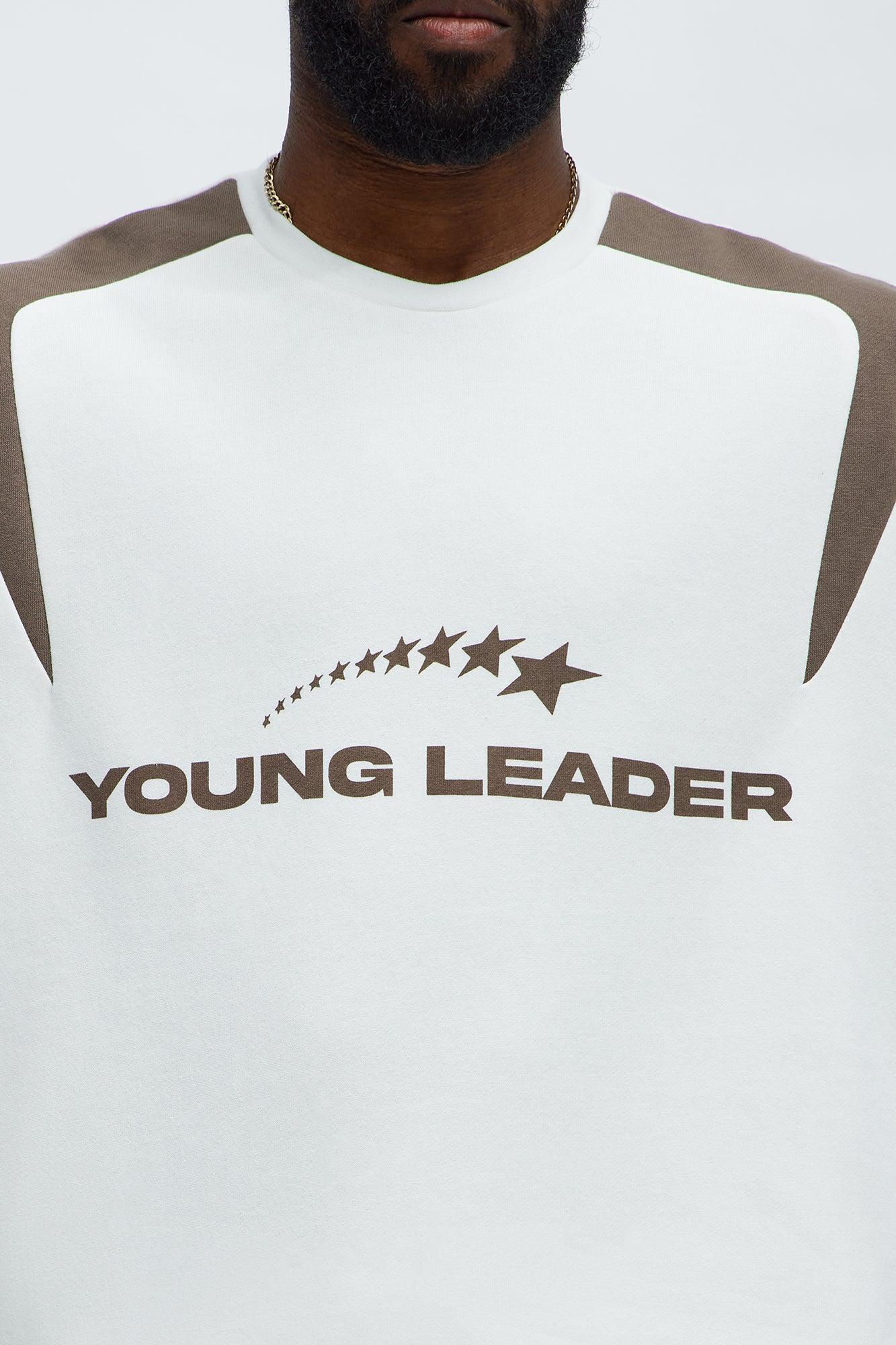 Young Leader Oversized Tee - White Male Product Image