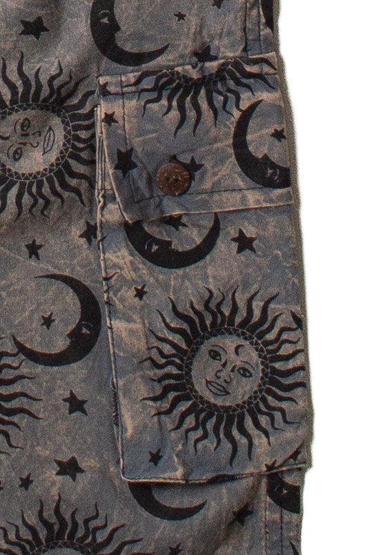 Mineral Wash Celestial Cargo Shorts Product Image