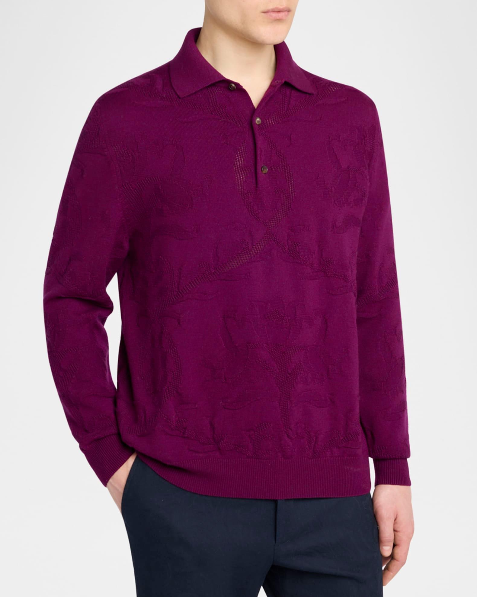 Men's Large Paisley Jacquard Crewneck Sweater Product Image