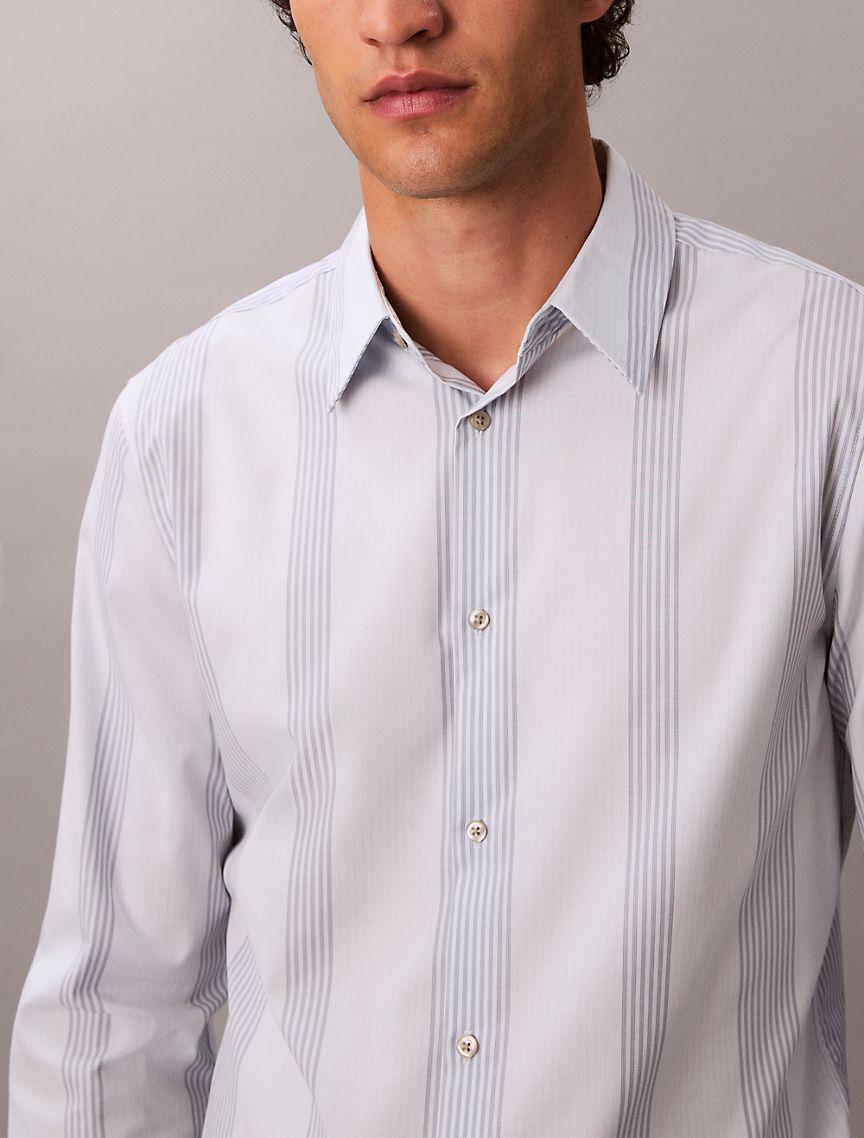 Yarn-Dyed Stripe Supima Stretch Slim Shirt Product Image